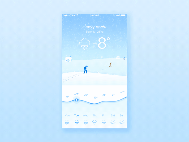 Weather App animation app design gif interface ios ui ux weather