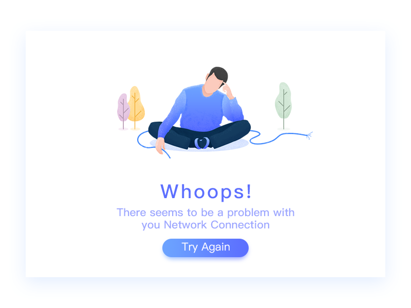 No Internet Connection by feige on Dribbble