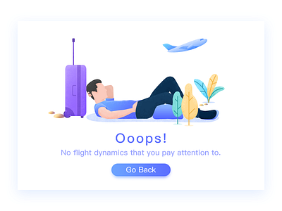 No flight page aircraft app design empty flight illustration results trunk ui ux