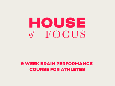 House of Focus Announcement