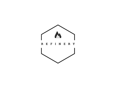 Refinery logo - Blank & White Badge blackwhite design logo