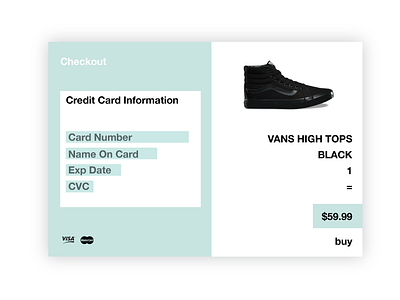 Daily UI #2 - Credit Card Checkout daily ui ui