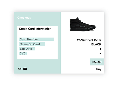 Daily UI #2 - Credit Card Checkout