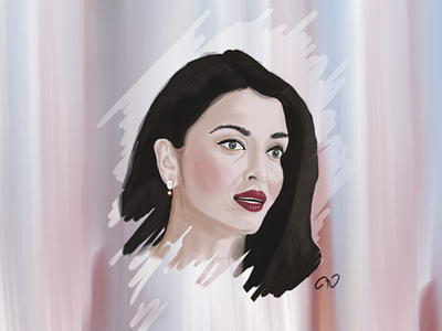 Aishwarya portrait illustration