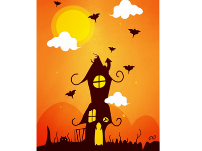 Horror House halloween horror illustration