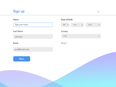 Daily Ui Challenge 01 - Sign up