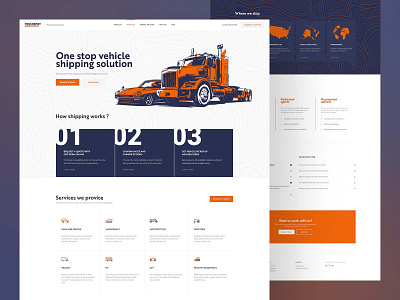 Truckspot shipping truck web design