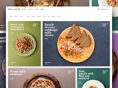 Search recipes brand design food interface meal recipes search recipes site ui web