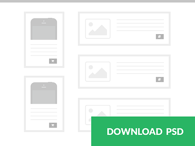Simple flat wireframe elements