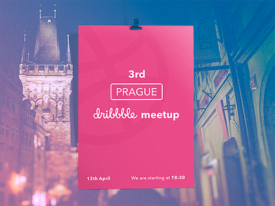 Prague Dribbble Meetup czech dribbble meetup poster prague slovak