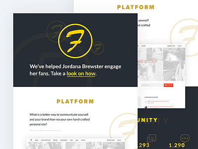 👏 Fans engagement platform client case study case study clean flat landing page minimalistic modern product page simple visual design web web design