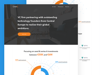 💰 Venture Capital Fund Landing Page Concept clean flat graph header landing menu modern venture capital