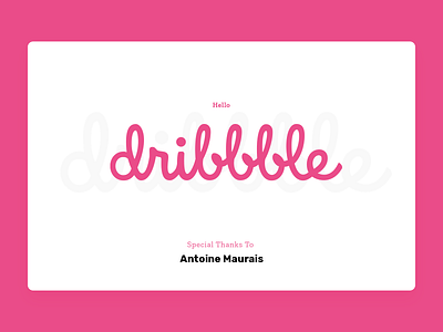 Hello Dribbble