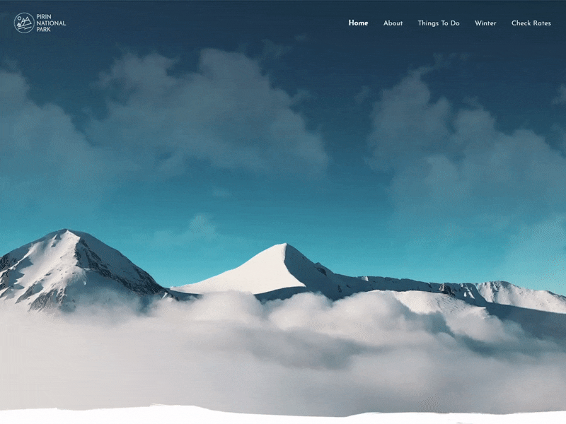 Pirin National Park adobe xd animatio bulgaria homepage pirin ui ux web design