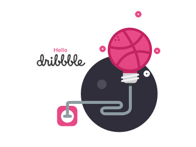 Hello Dribbbble debuts dribbble hello newintown
