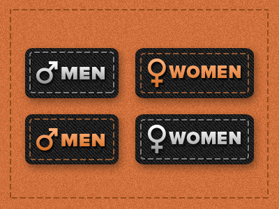 Men Women buttons