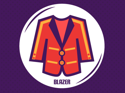 Blazer Icon blazer buttons clothes coat icon orange red violet