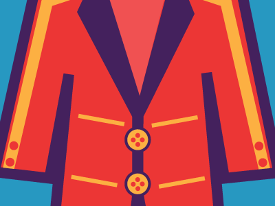 Blazer Icon Close up blazer buttons clothes coat icon orange red violet
