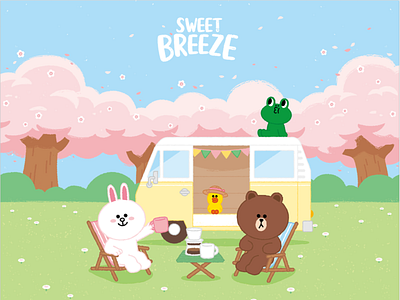 LineFriends 2019 Spring Season Illustration character illustration typography