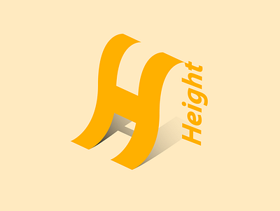 Height design flat height illustration modern typography vector
