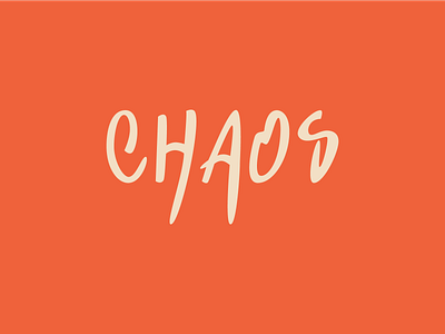 Chaos branding calligraphy hand lettering lettering logo logotype script type typography wordmark