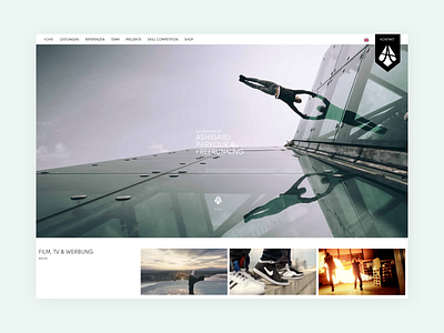 Ashigaru Web Screen agency freerunning minimalism parkour ui ux design web