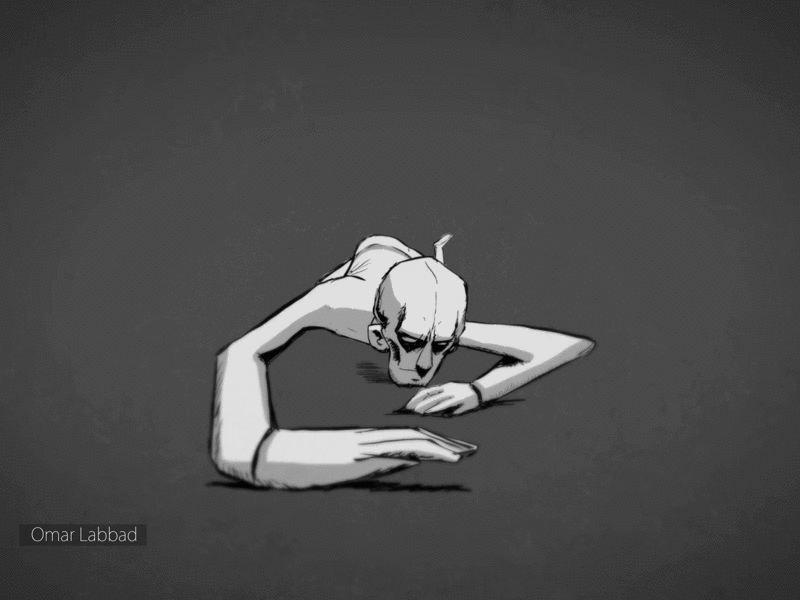 "Jolmood" 2d animation crawling cycle loop traditional