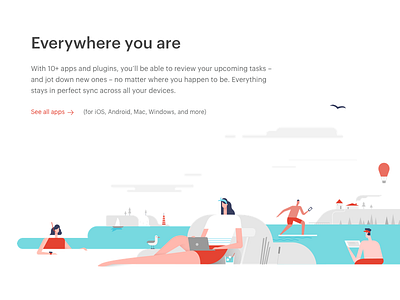 Everywhere You Are doist header icon illustration life productivity todoist twist web