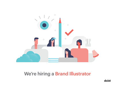 We’re hiring a Brand Illustrator! apps brand design doist full time illustrator remote social media todoist twist work
