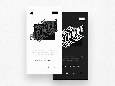 Malvah.co black and white type holding page landing page desktop mobile perspective product design ui ux website