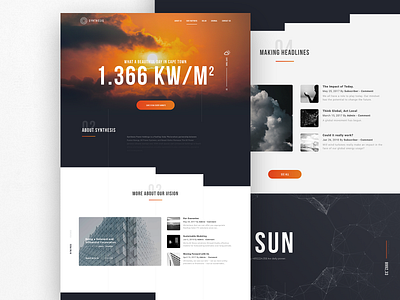 Synthesis desktop landing product design ui ux weather web