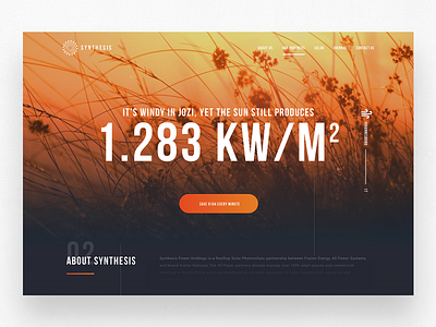 Synthesis design designbot energy landing muzli product design solar ui ux weather web