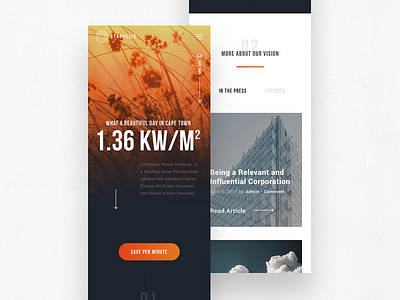 Synthesis Mobile app design energy landing mobile product design ui ux weather web