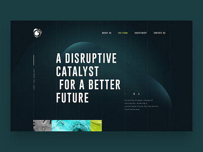 Hatchery concept design disruption disruptive finance investment landing tech ui ux web