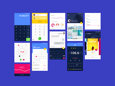 Material UI Kit (.sketch, .psd, .xd) android download free freebie material design psd sketch ui ui design ui kit xd