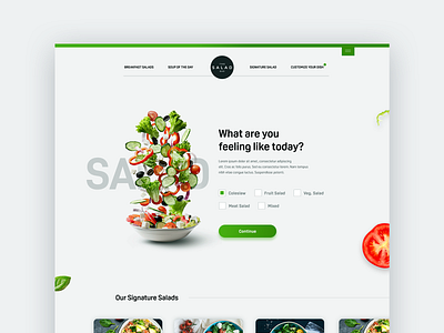 Website design - The salad bar