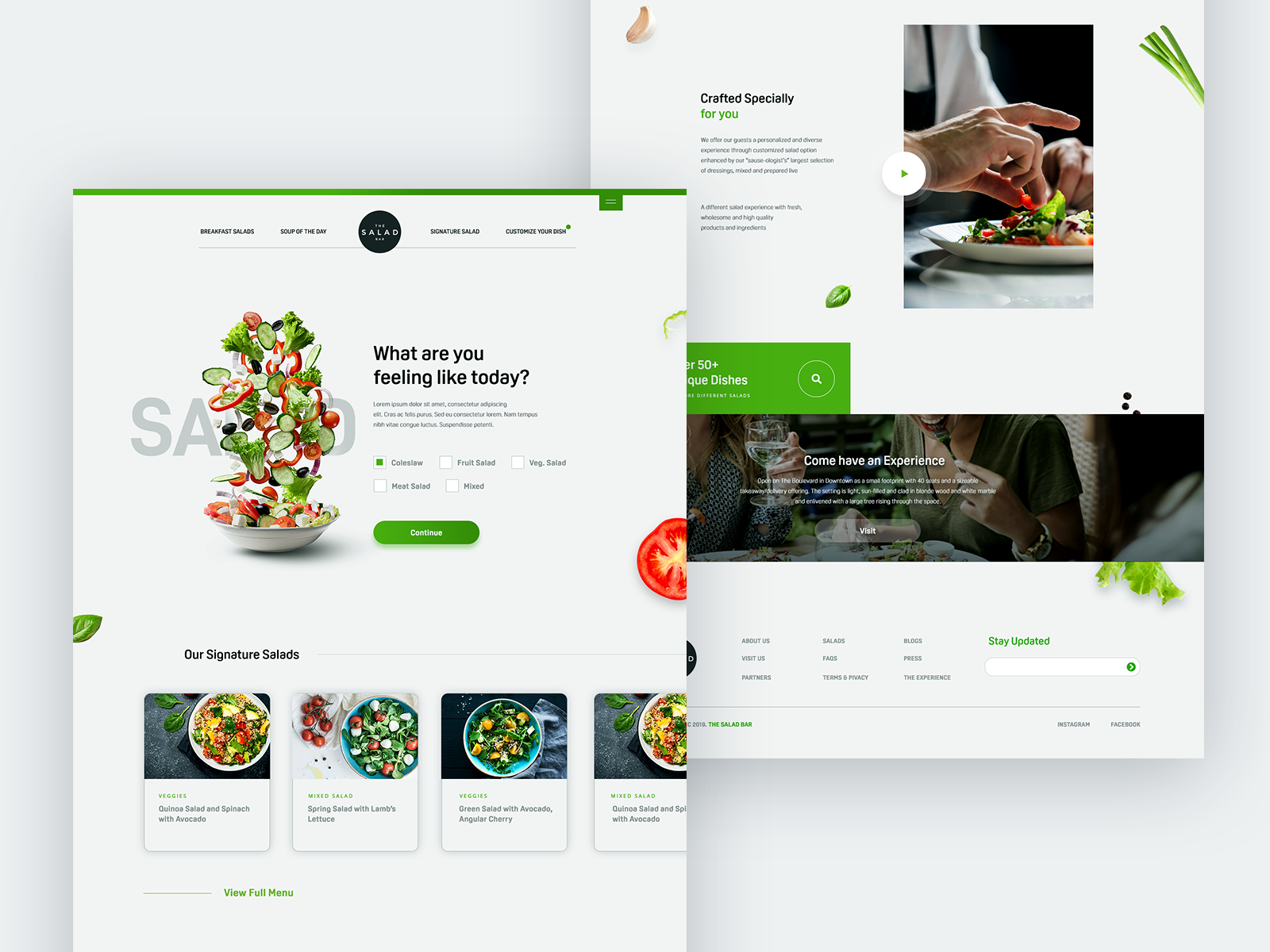 The Salad Bar website design by Harold Ajagu on Dribbble