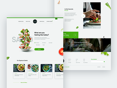 The Salad Bar website design food foodie landing page minimal restaurant ui ui design website website design