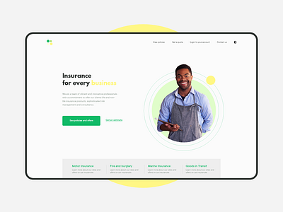 Insurance Landing Page insurance landing page ui ui design ux