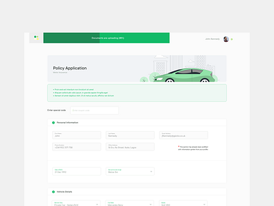 GPIB - Uploading Documents insurance product design user experience ux