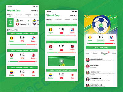 World Cup football games green interface ps sports ui