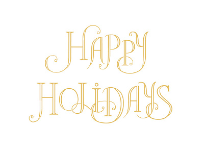 Happy Holiday Hand Lettered happy holidays lettering typography