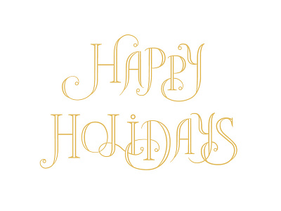 Happy Holiday Hand Lettered