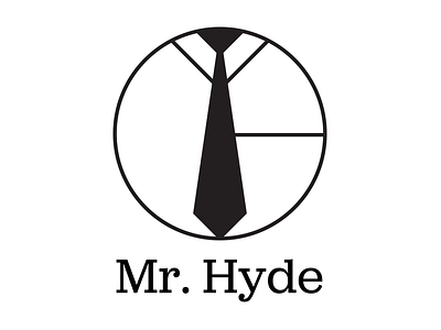 Mr Hyde black and white clean logo plain simple
