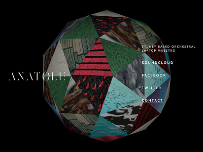 Anatole 3d anatole electronic music homepage mobile friendly teef records web design webgl