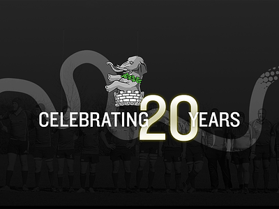 Kings Cross Steelers RFC - 20th Anniversary anniversary branding gold logo rugby