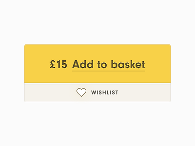 Add to basket / wishlist button group (with Sketch file) button checkout group not flat simple ui