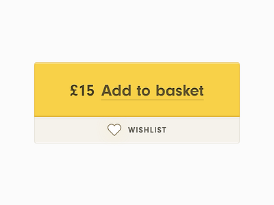 Add to basket / wishlist button group (with Sketch file) button checkout group not flat simple ui