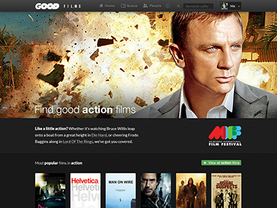 Goodfilms Genre Page cinema films goodfilms modular movies redesign web design