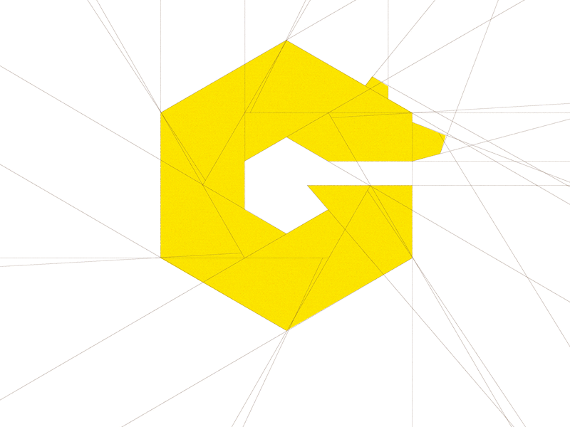 Grid Bear - Logo (GIF) bear brand corporate design gif grid identity logo origami process